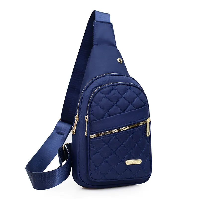 Oxford cloth crossbody sports chest bag in multiple colour options with breathable design