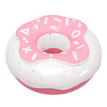 TPR molar teeth cleaning donut dog toy with squeaker in pink, yellow or chocolate colours