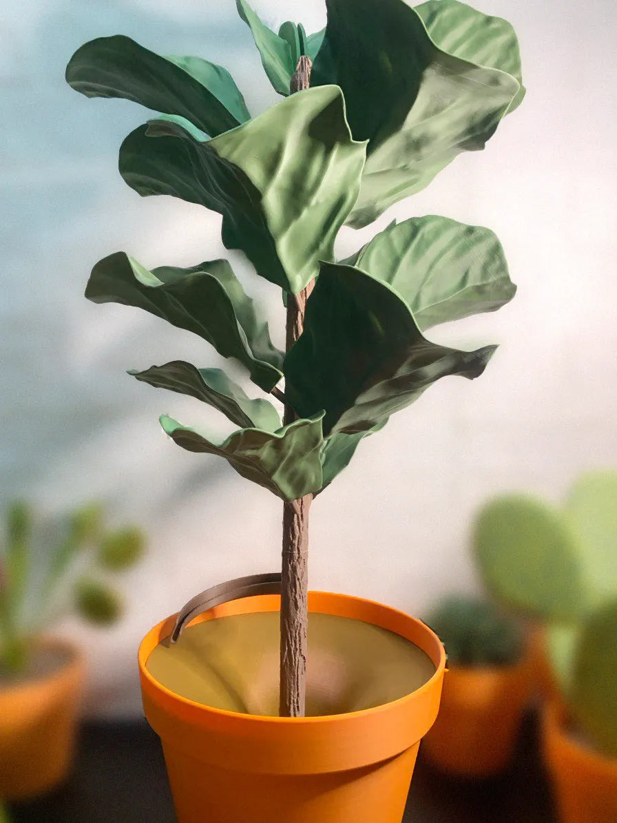 Simulation green plant coin bank money tree in whole tree colour made from 3D-printed PLA