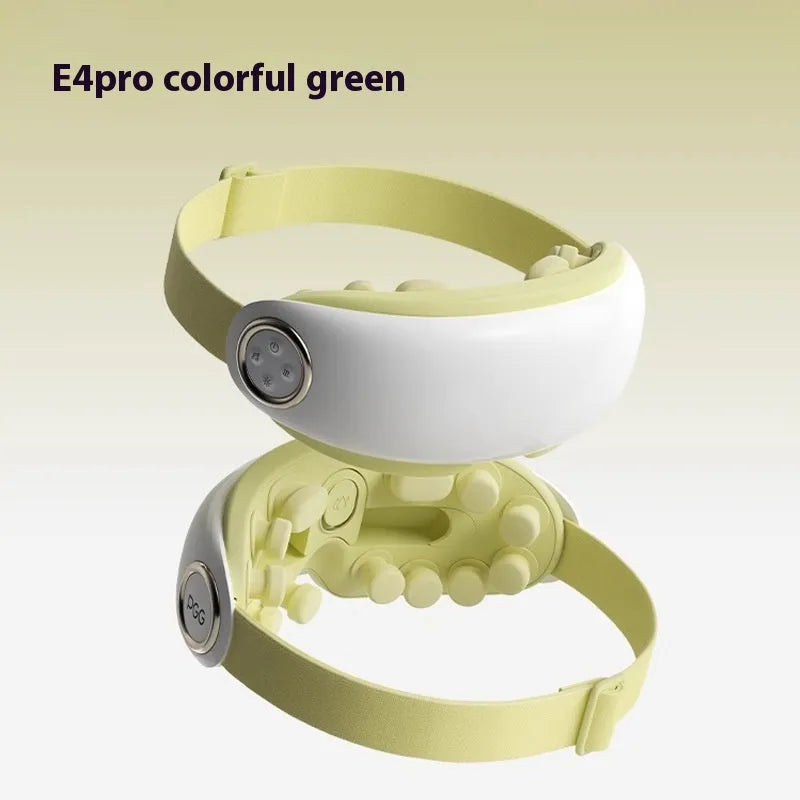 A purplish grey Bluetooth steam hot compress eye massage device on a white background.