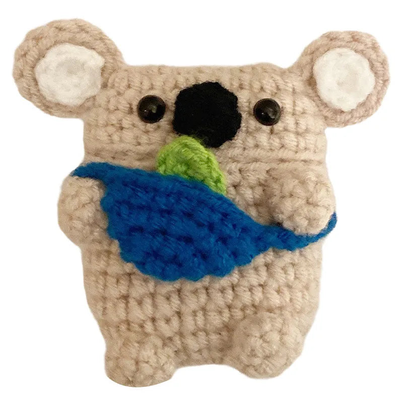 Handmade knitted koala bear backpack design cover for Apple AirPods charging case