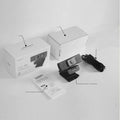 Black USB computer camera with magnetic privacy cover for video conferencing at 8MP resolution and 60FPS