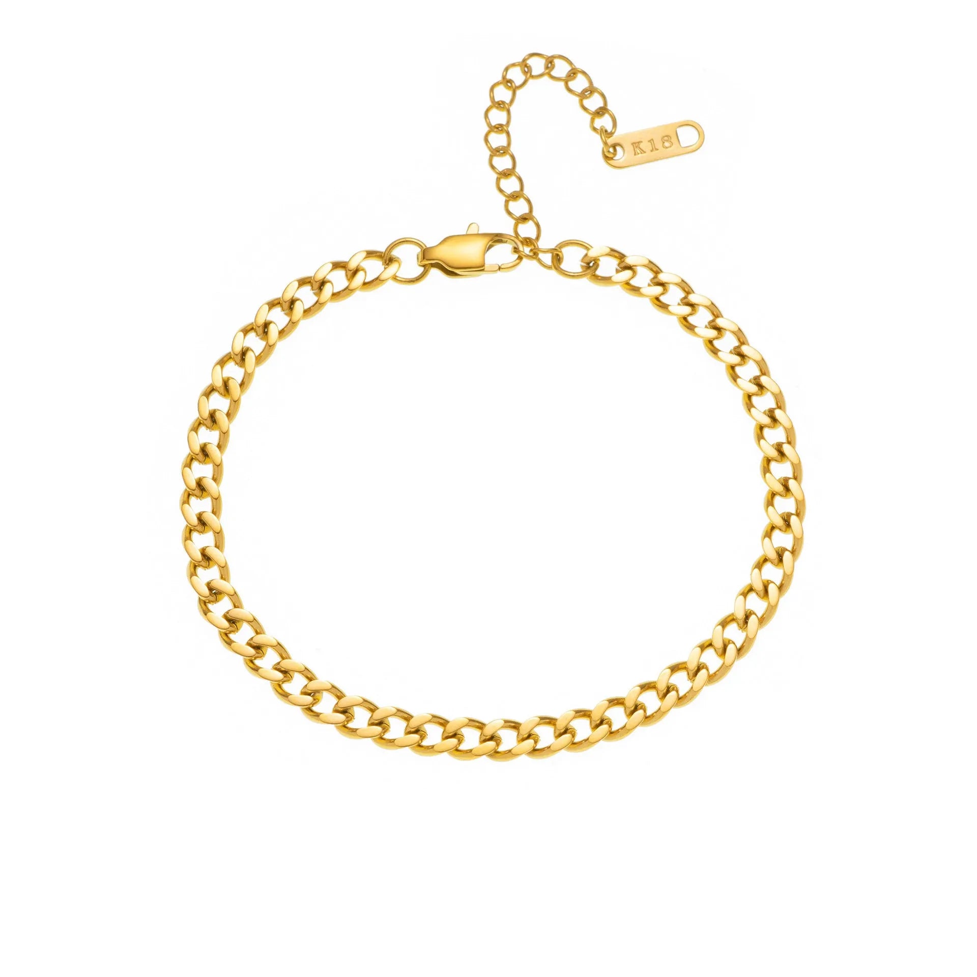 Titanium steel necklace with a single charm showing a number or letter on a 40.5cm gold or silver chain.