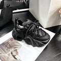Women's creamy white casual sneakers with cross straps and a wedge heel on a white background