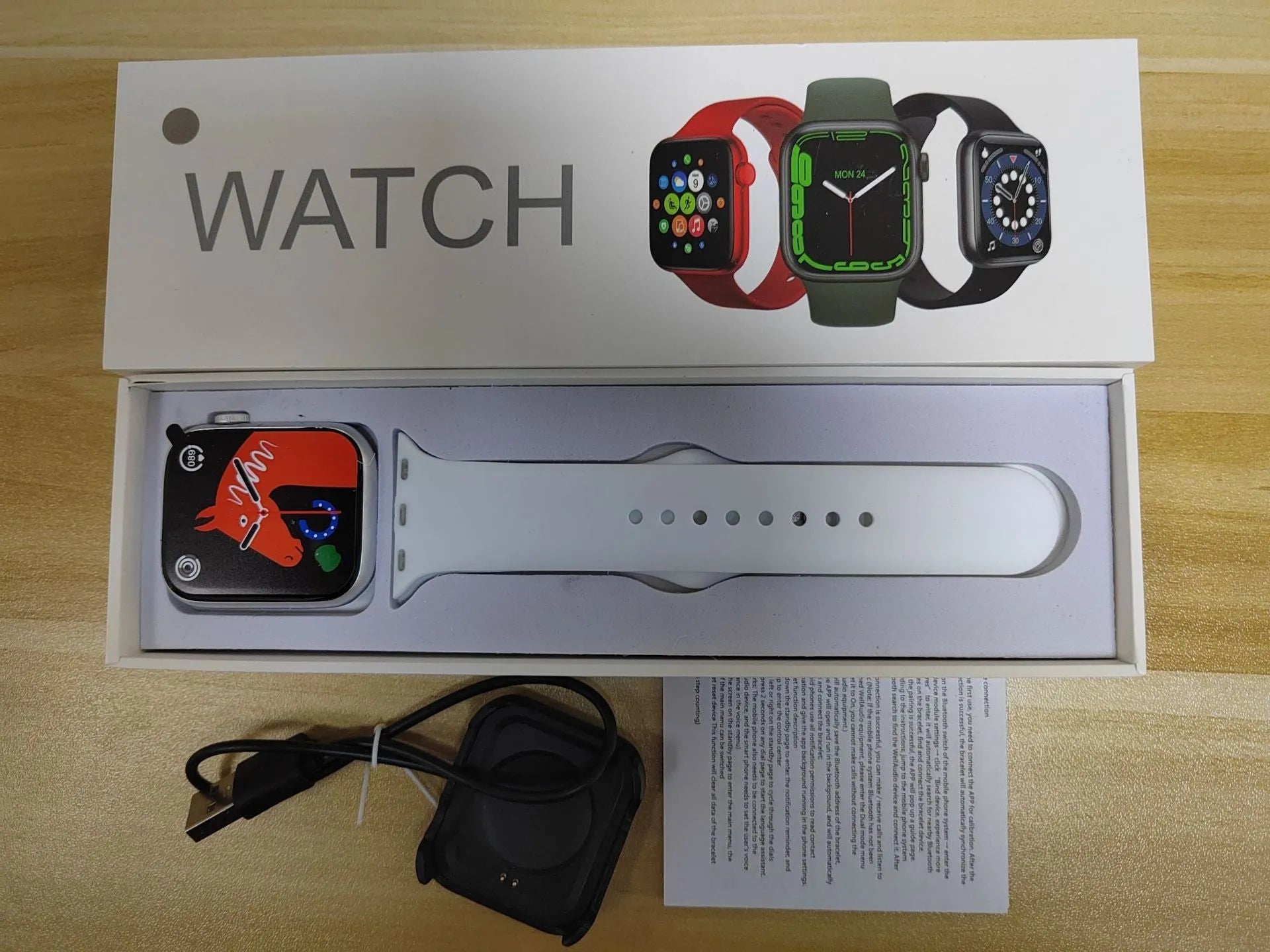 GT20 black smartwatch on wrist showing heart rate monitoring screen