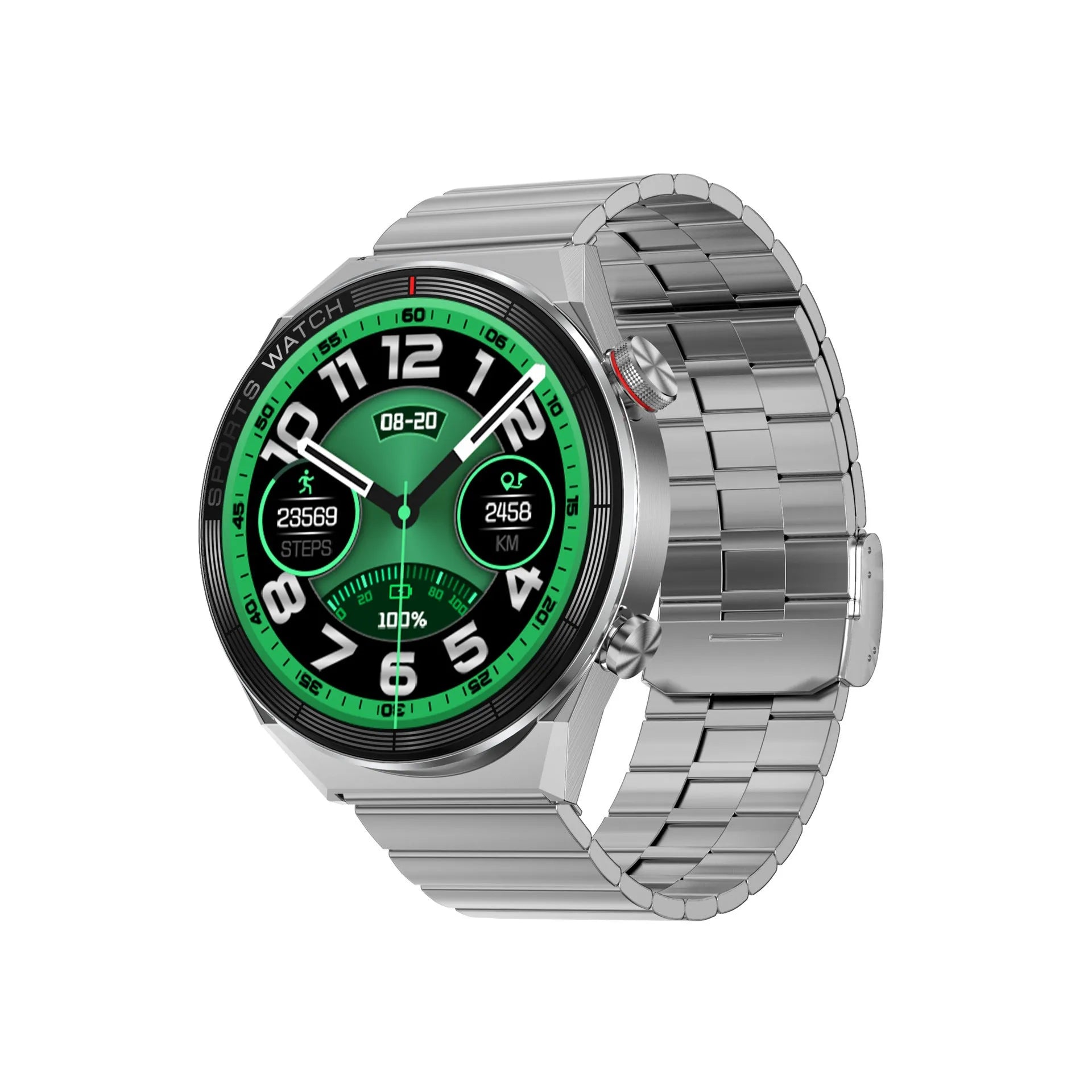 Large screen smart watch with Bluetooth call functionality showing HD colour display on wrist