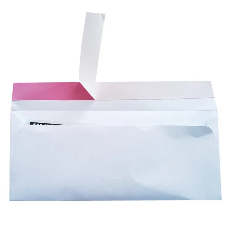 Blue confidential anti-opening self-adhesive security envelope showing size 105x240mm