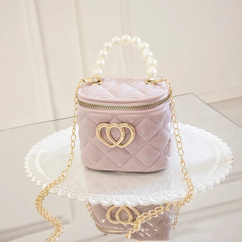 Women's PVC bucket gel bag with heart-shaped pattern in multiple colour options