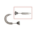 S925 sterling silver punk-style nail stud earrings in straight and curved designs