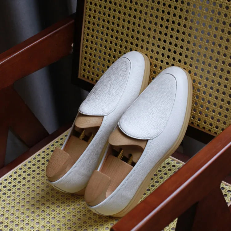 British handmade men's leather loafers in multiple colours with TPR soles sizes 38-44