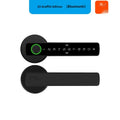 Black smart door lock with spherical card design for interior wooden doors