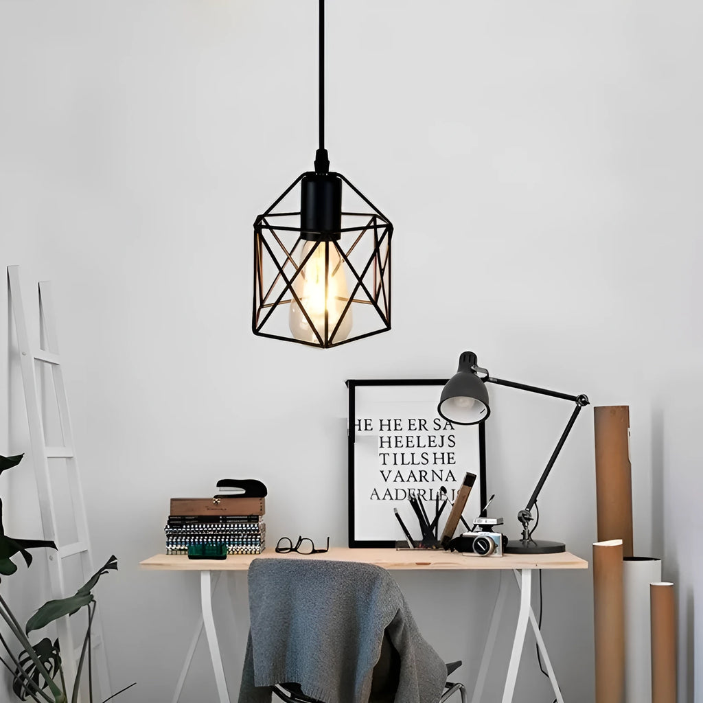 American country style decorative wall or ceiling light fitting with iron shade