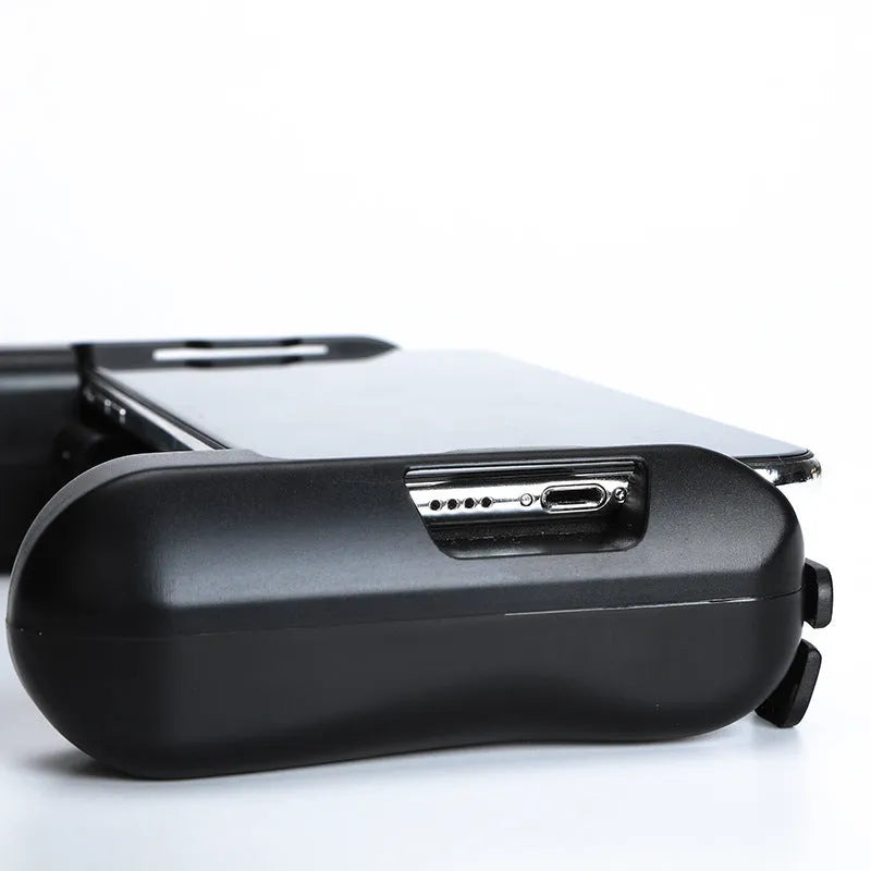 Black Bluetooth cooling game controller for Apple iOS and iPhone mobile gaming
