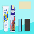 Automotive paint repair pen kit with touch-up paint, scratch wax, sponge and sandpaper