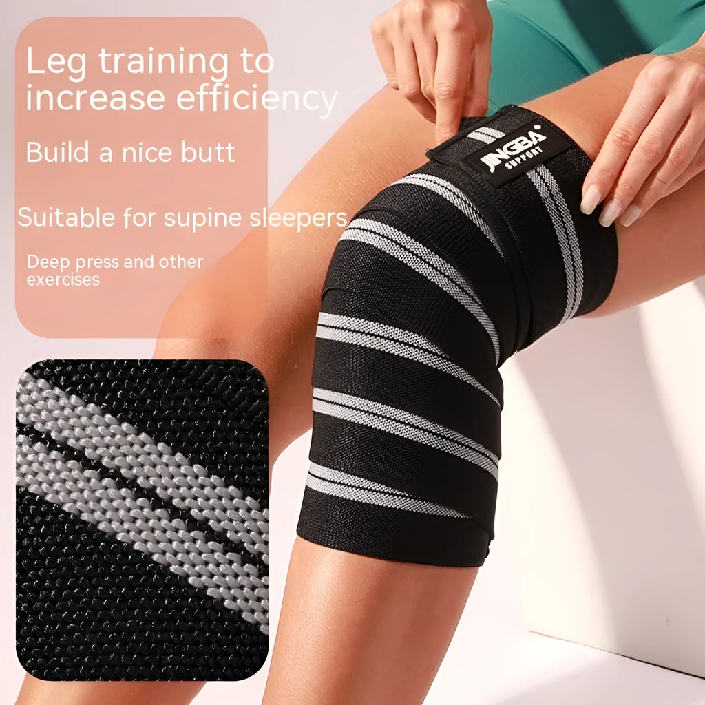 Adult adjustable sports knee pads in blue, grey, red or yellow for weightlifting and fitness