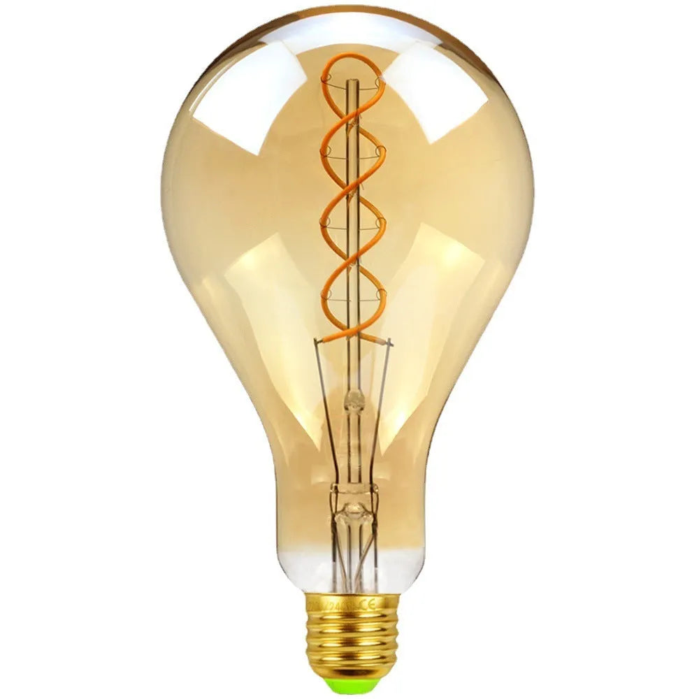 Double helix golden LED soft light strip measuring 110x200mm with decorative spiral design
