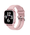 Smart watch with aluminium alloy case showing Bluetooth call, heart rate monitoring, and fitness tracking features