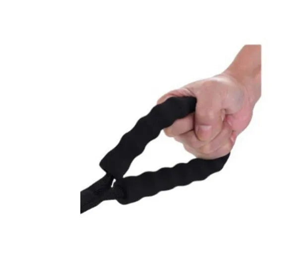 Black PP pet tracking belt dog leash 2.5cm width 10M length on grass