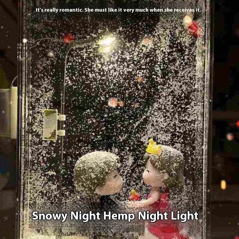 DIY Christmas night light kit components for building a snowy landscape scene with LED street lamp.