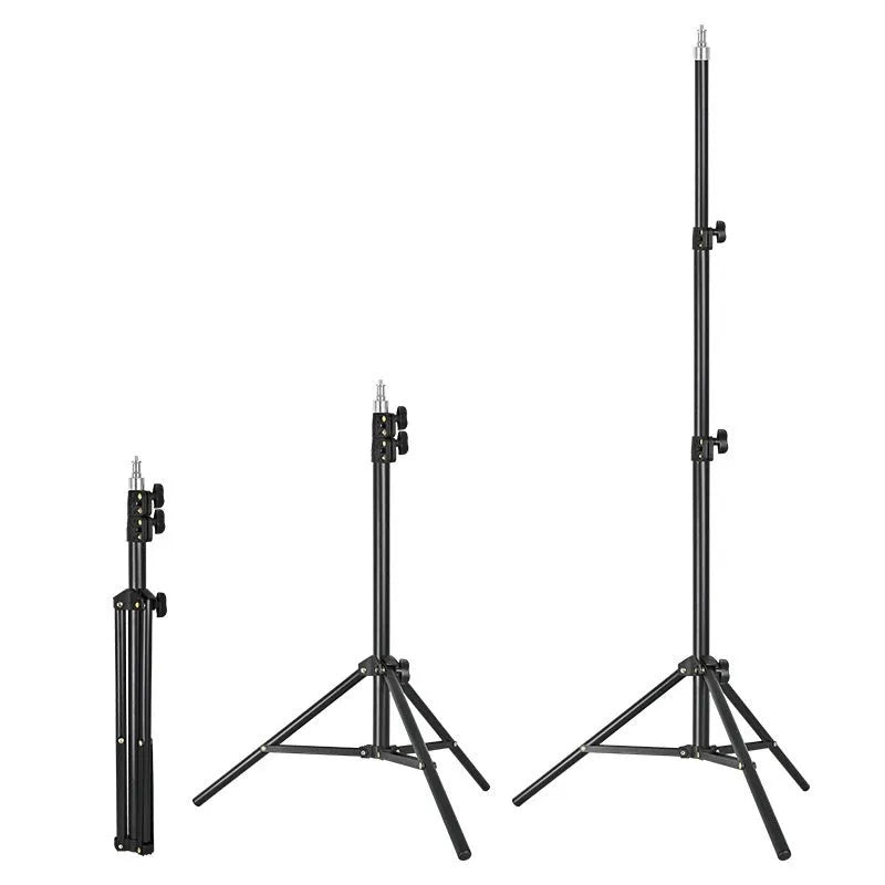 Photography tripod light stand with frosted finish and mobile phone holder