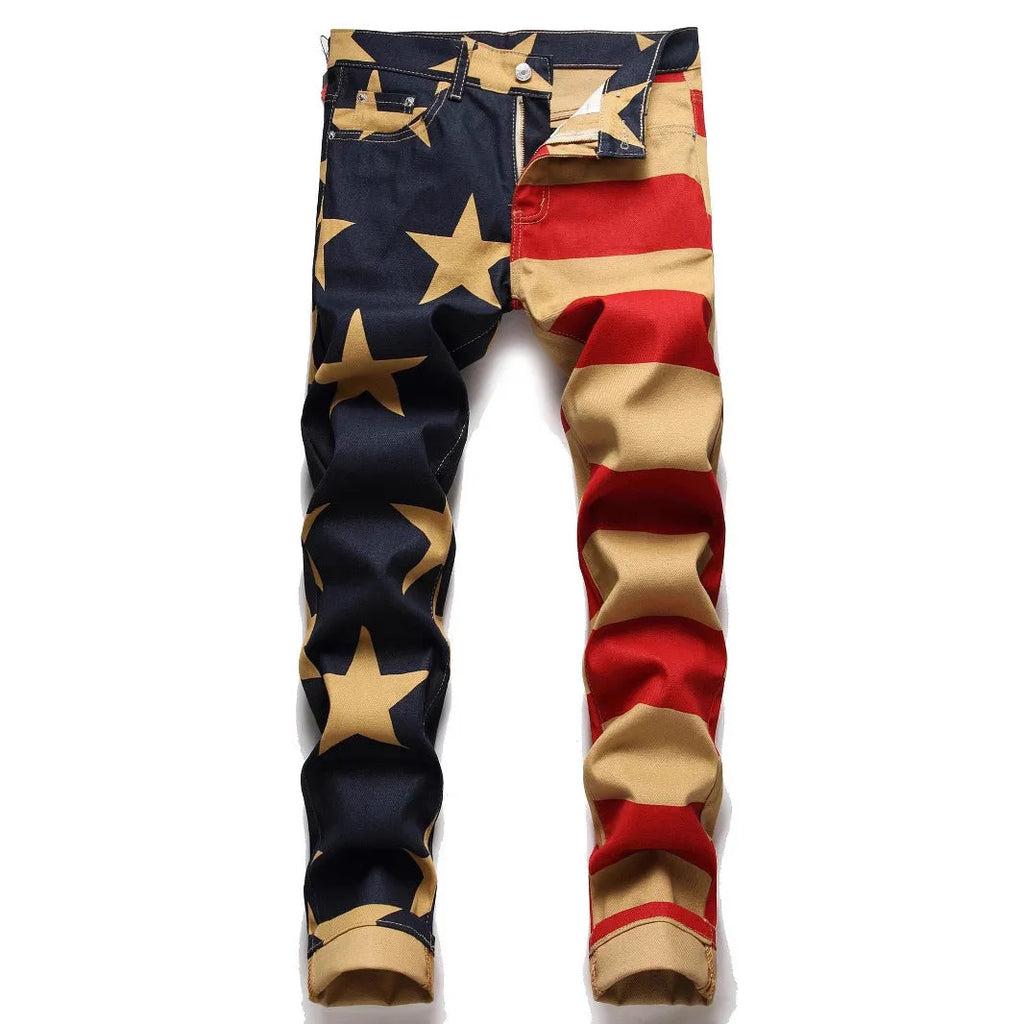 Men's cotton straight leg denim trousers in colour 0402, mid-waist with zip fly