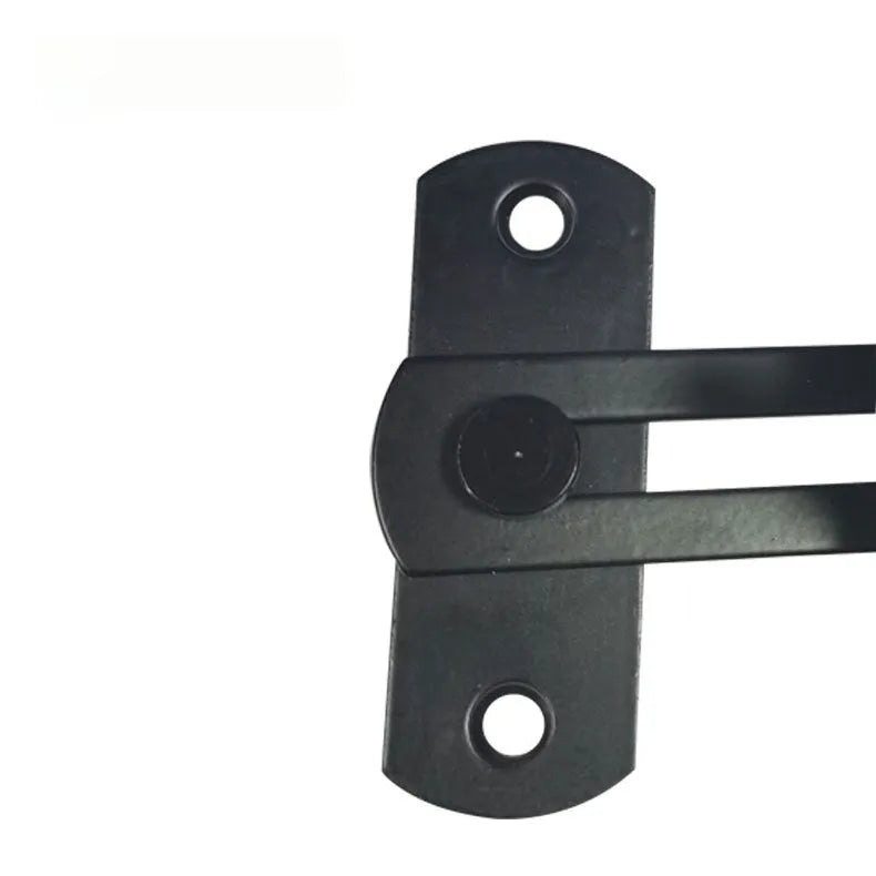 Warehouse sliding door lock with 90-degree hasp and flat shackle in carbon steel or stainless steel options