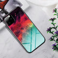 Customised gradient glass phone case with 1.5mm thickness, black blue colour, for iPhone 11 Pro Max