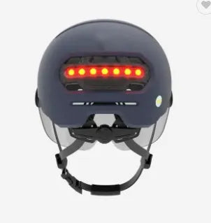 Cycling helmet with rear LED brake light in PC and EPS construction