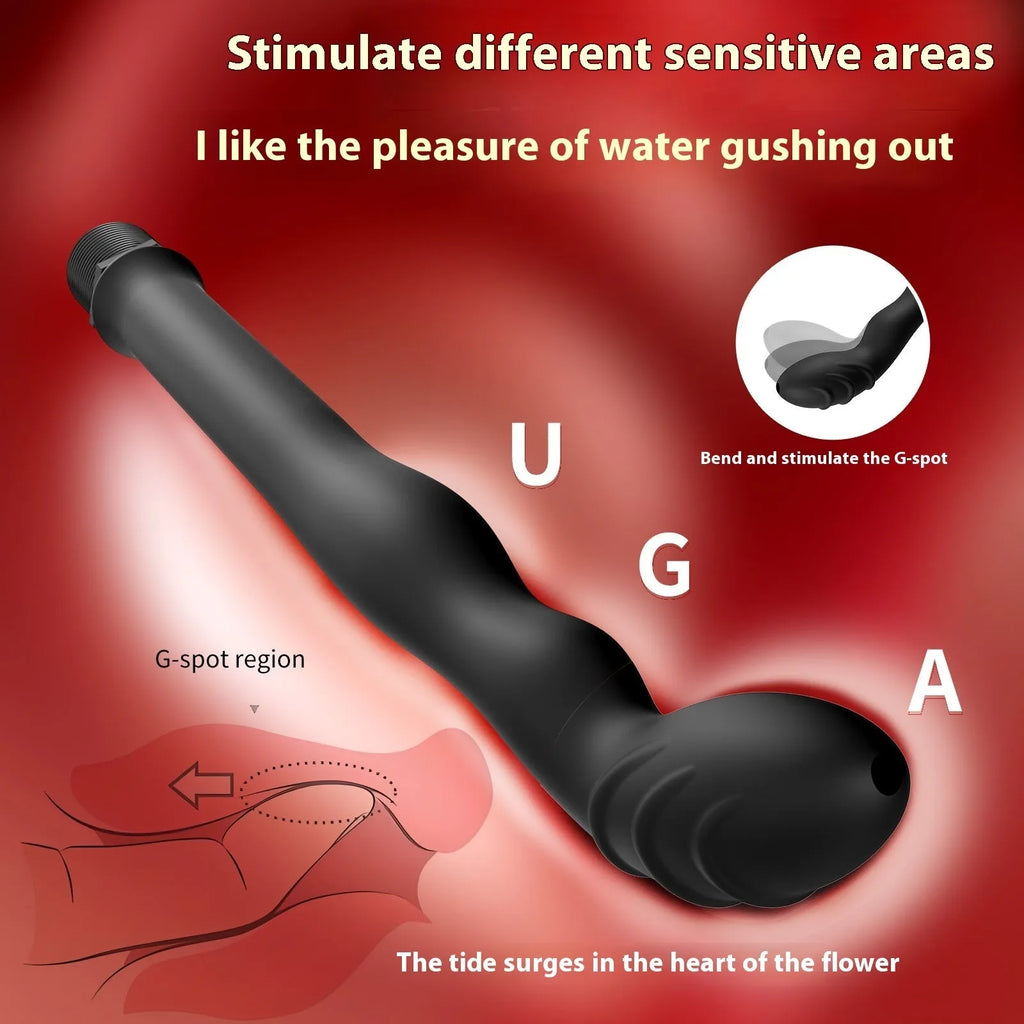 Black silicone hosepipe flusher enema tube for court cleaning in large and small size options