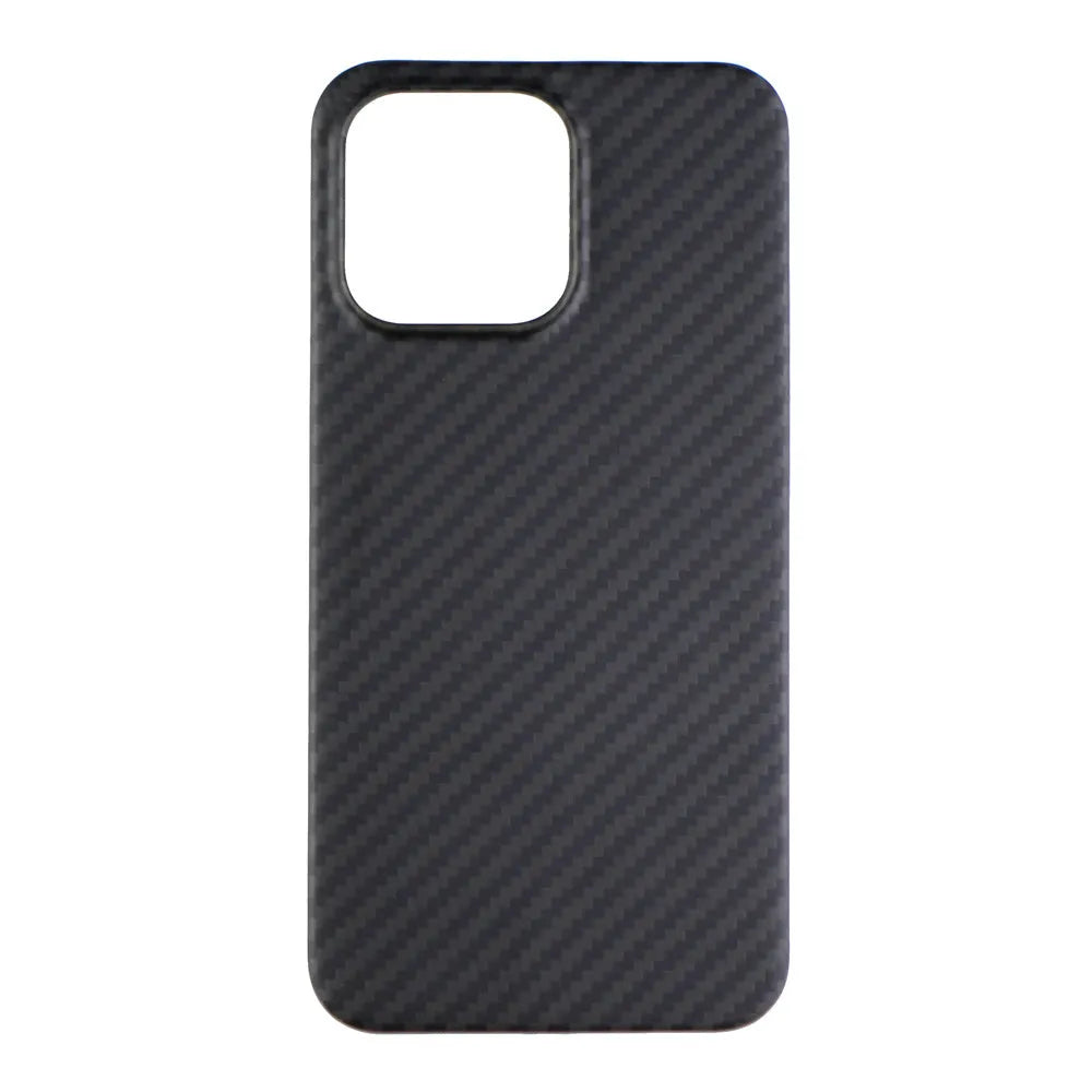 Matte black crater Kevlar fibre protective phone case for iPhone