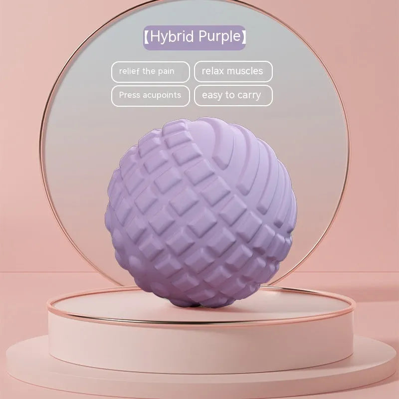 6cm TPR foot massage ball in blue colour for yoga and fitness muscle relief