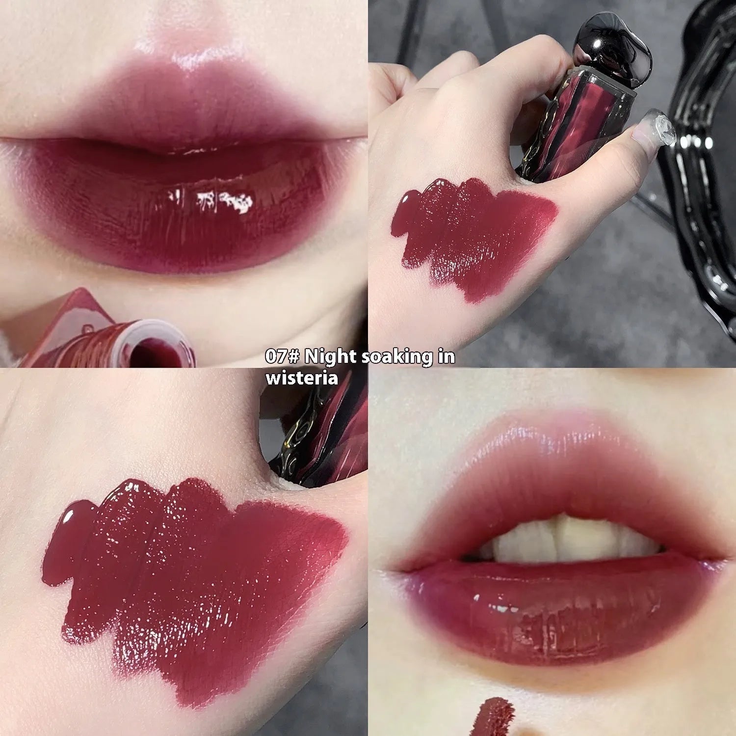 Glacier Lava Lip Lacquer mirror lip gloss with water-light texture in seven colour options