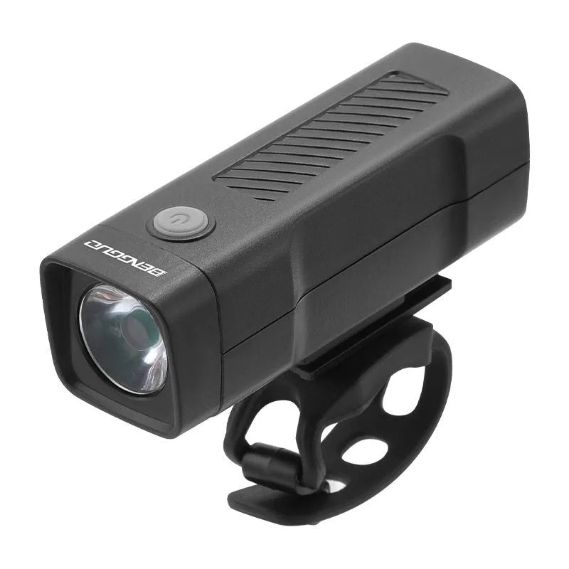 USB rechargeable bicycle headlight with quick release strap mount