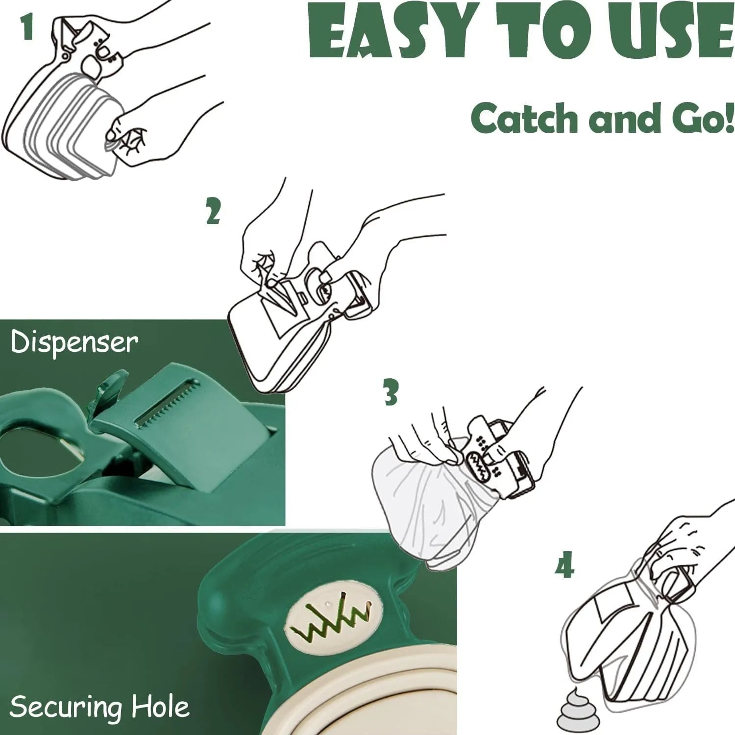 Blue portable pooper scooper with clip, expandable container, and integrated waste bag dispenser for dog waste cleanup.