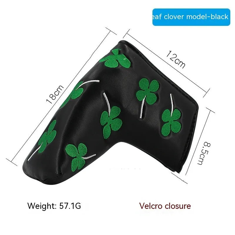 Golf putter sleeve cover in a novelty design, showing fleece lining and waterproof PU fabric.
