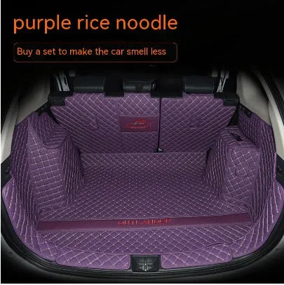 Mitsubishi Outlander custom boot liner with 3D raised edges and non-slip surface in a vehicle boot.