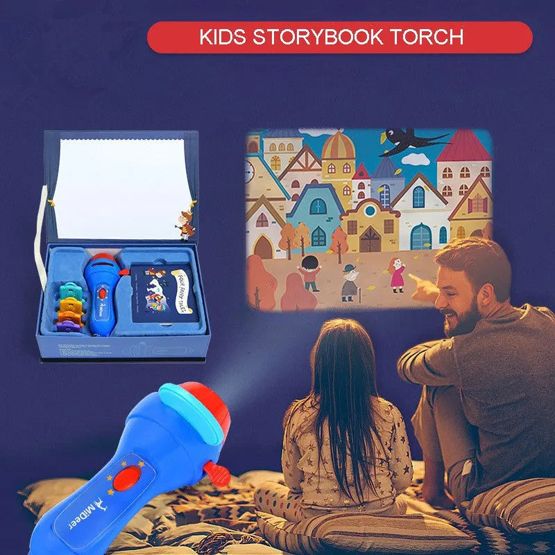 SmartKids story projector torch with projection discs showing fairy tale images