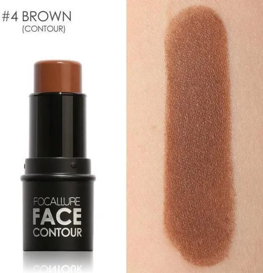 Face contour highlighter compact with four colour shade options labelled A, B, C, and D