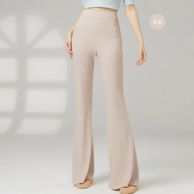 Classical dance practice body training pant for adult females in solid colour polyester fabric