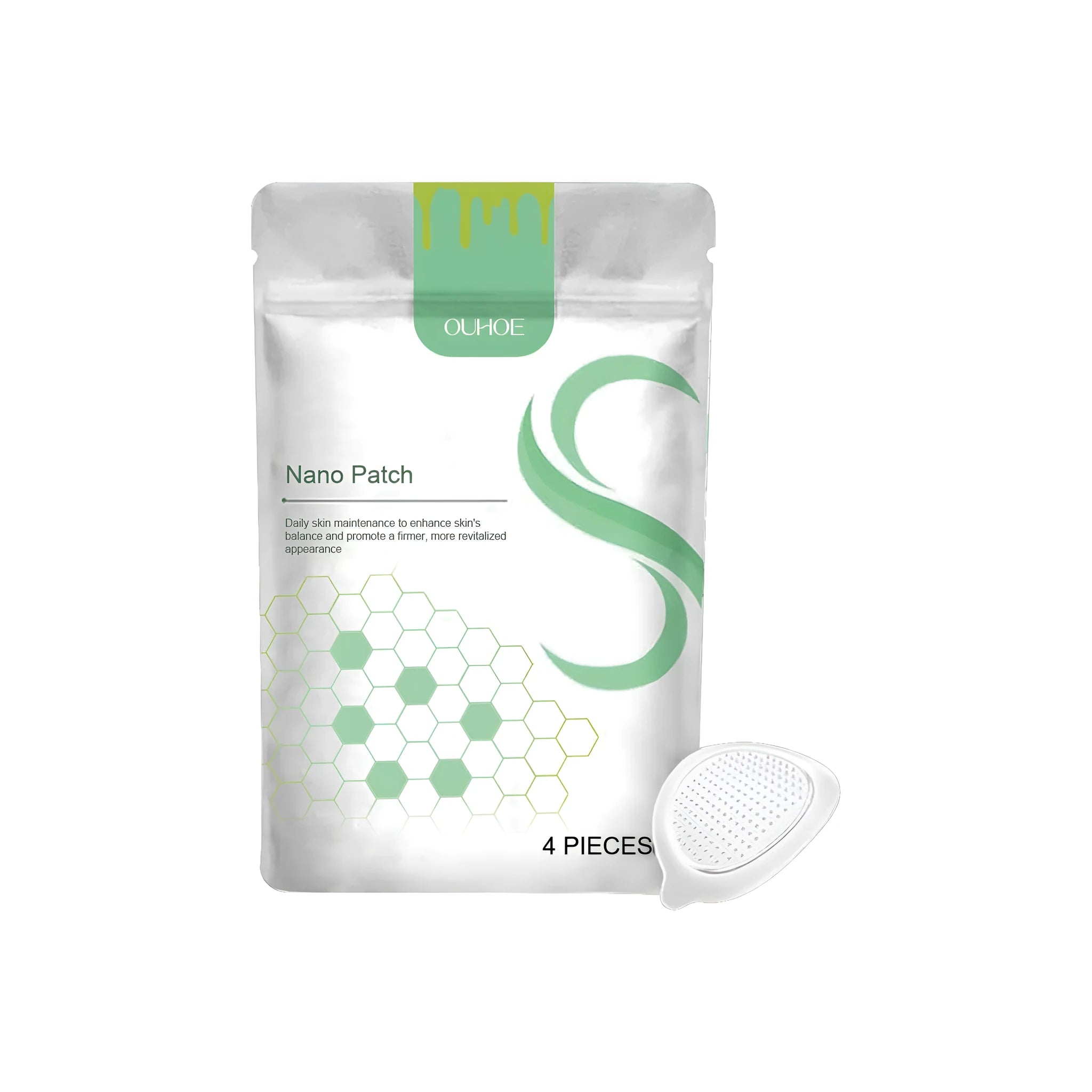 Four micro needle body shaping care patches with botanical ingredients including bee venom and peppermint oil