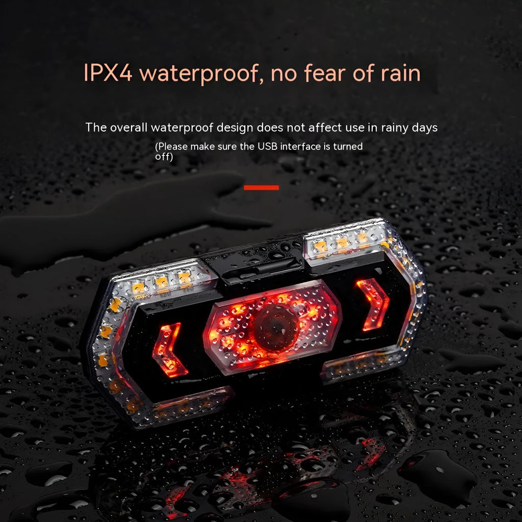 Black wireless remote control LED car taillight with USB charging port