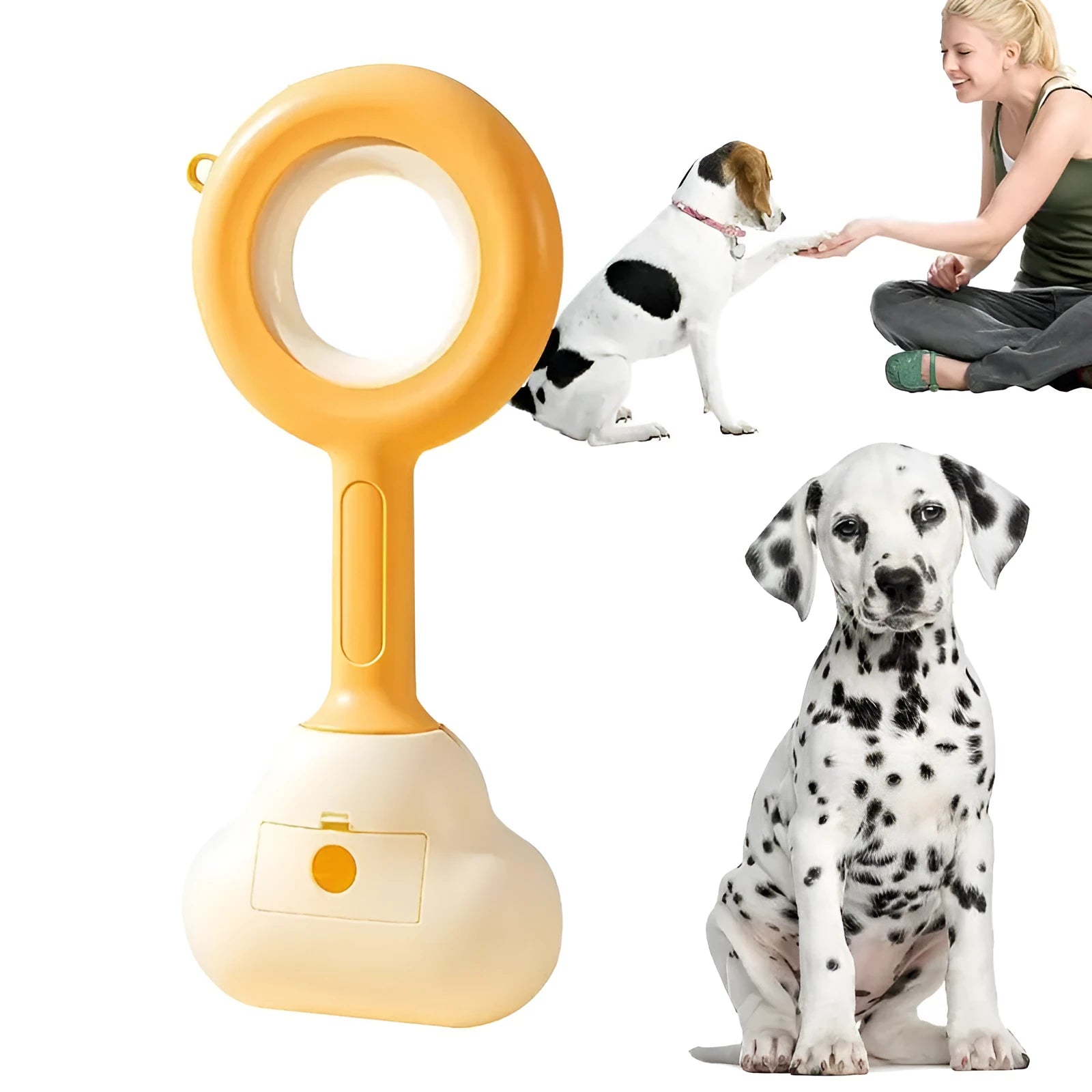 White blue ABS plastic dog poop scooper with cloud-shaped jaw design for outdoor pet waste collection