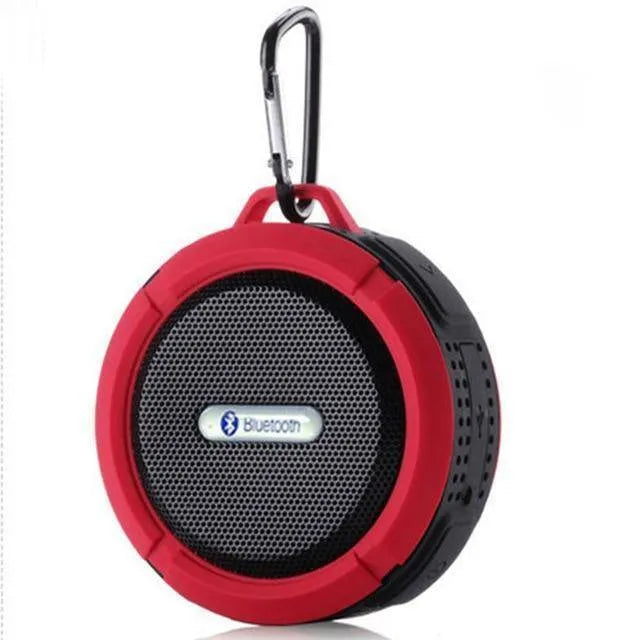 Waterproof Bluetooth speaker in Army Green colour, side view showing grille and controls, 98mm width portable design