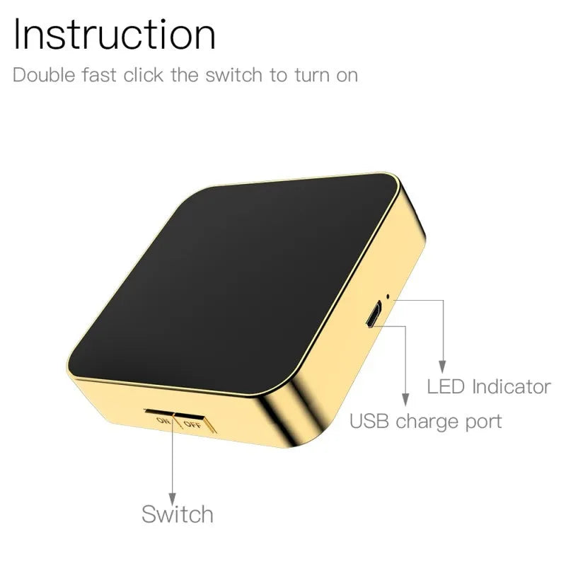 Makeup mirror with dual surfaces: 4x magnification and HD mirror with adjustable lighting