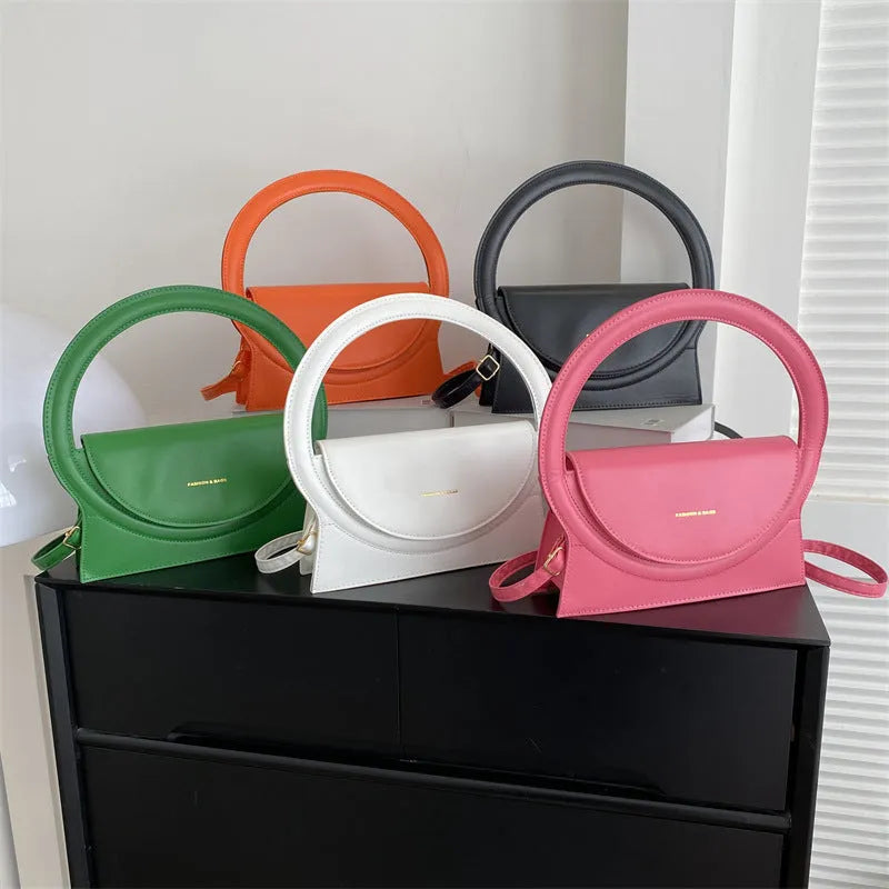 PU square messenger shoulder bag with mobile phone pocket in multiple colour options
