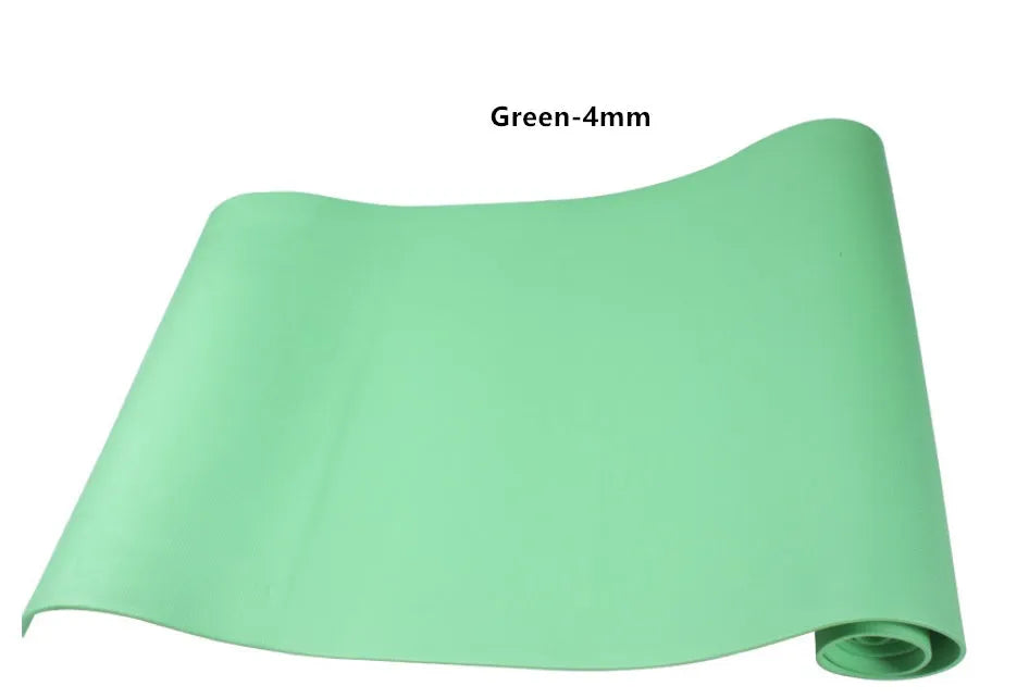 EVA fitness yoga mat in red showing textured anti-skid surface with storage bag