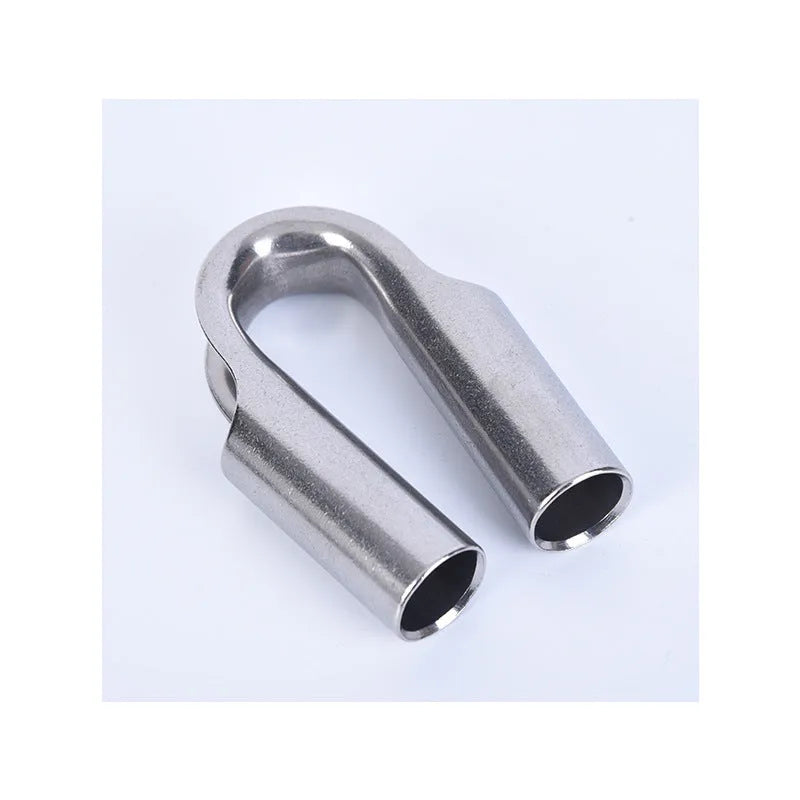Stainless steel tubular chicken heart round sleeve ring set showing multiple sizes from M4 to M35