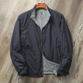 Men's stand collar casual jacket in polyester blend fabric available in multiple colours