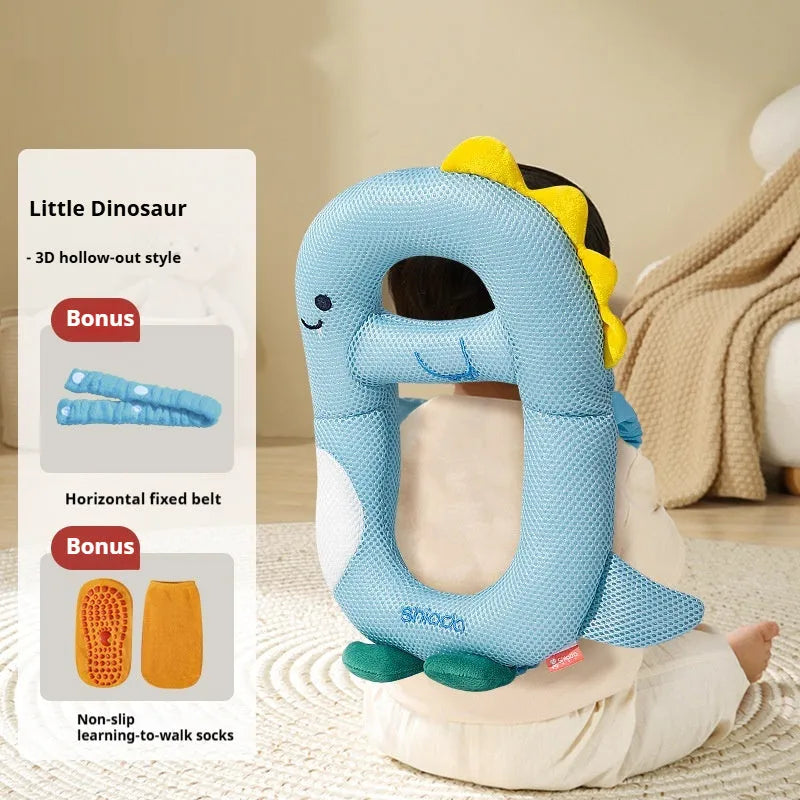 Cartoon anti-collision baby pillow in dinosaur design for toddler fall protection