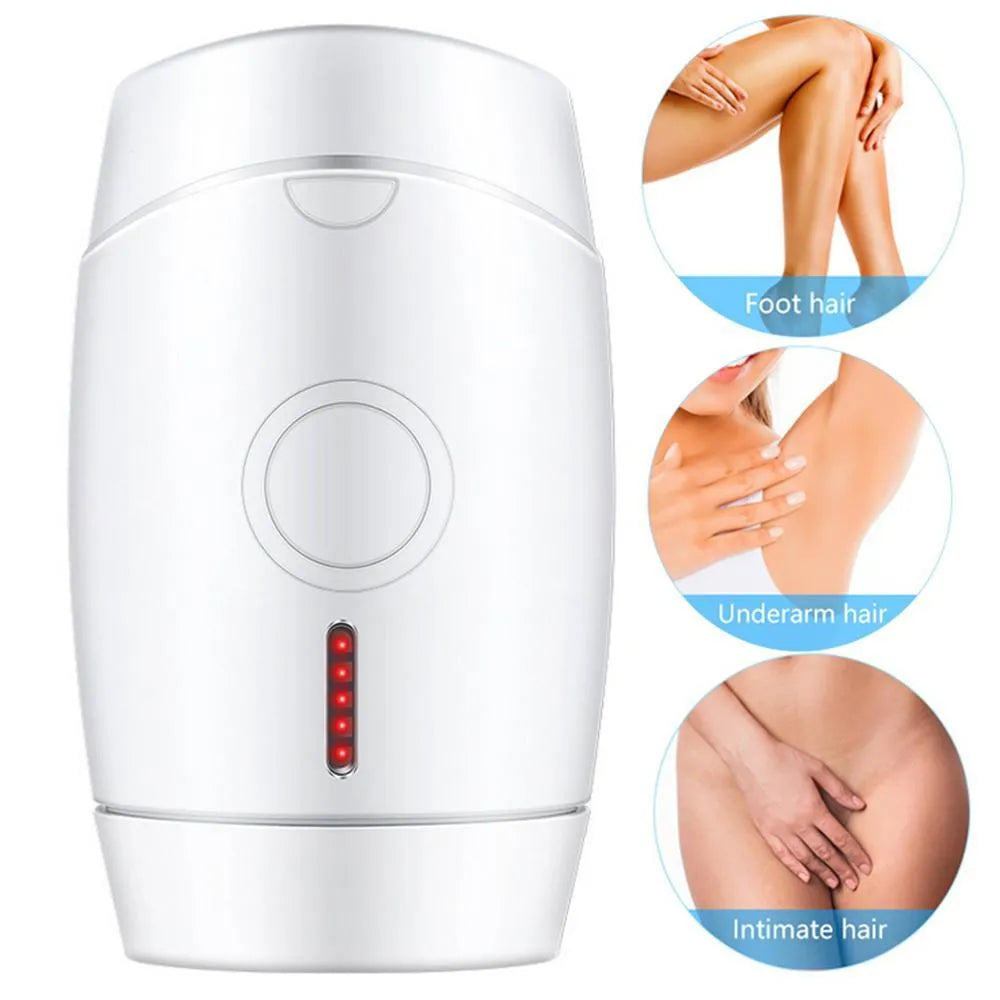 White home IPL laser hair removal device on a table